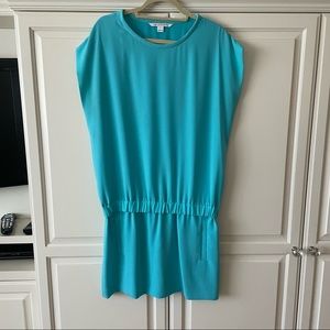 Diana Von Furstenberg Tara Drop Waist Dress in hot blue size 12